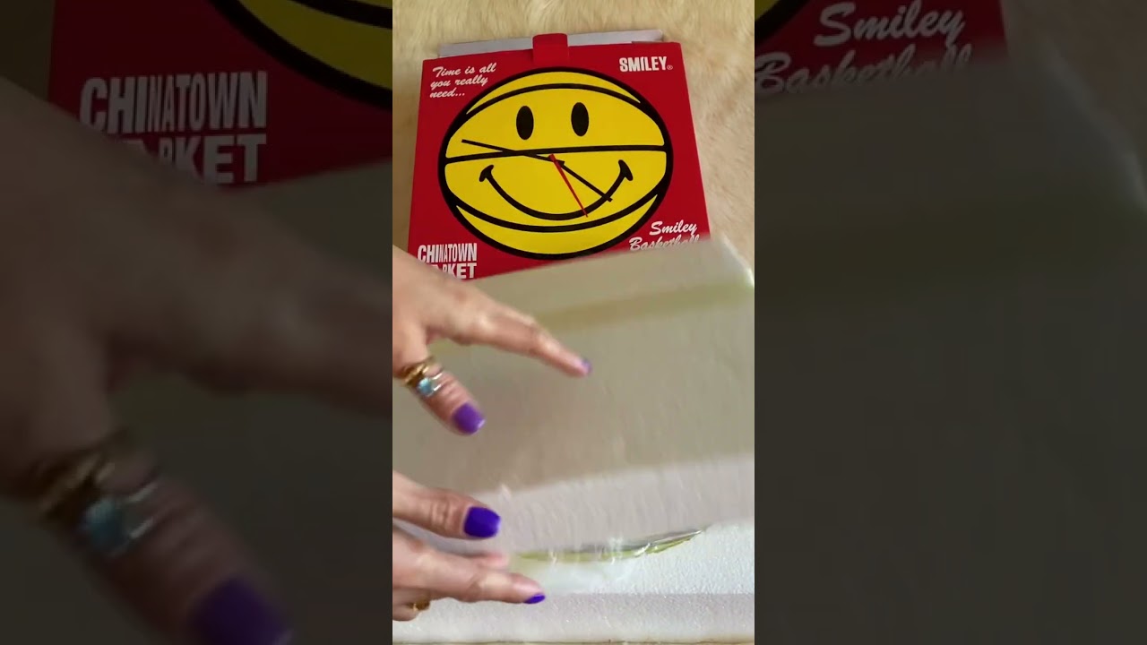 Chinatown Market Smiley Wall Clock