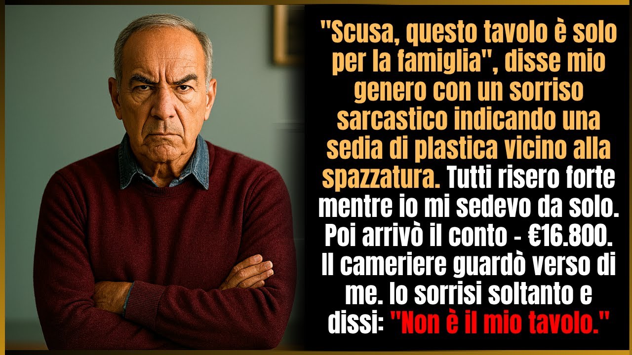 «Questo tavolo è solo per la famiglia», ironizzò mio genero—finché il conto non atterrò davanti a me