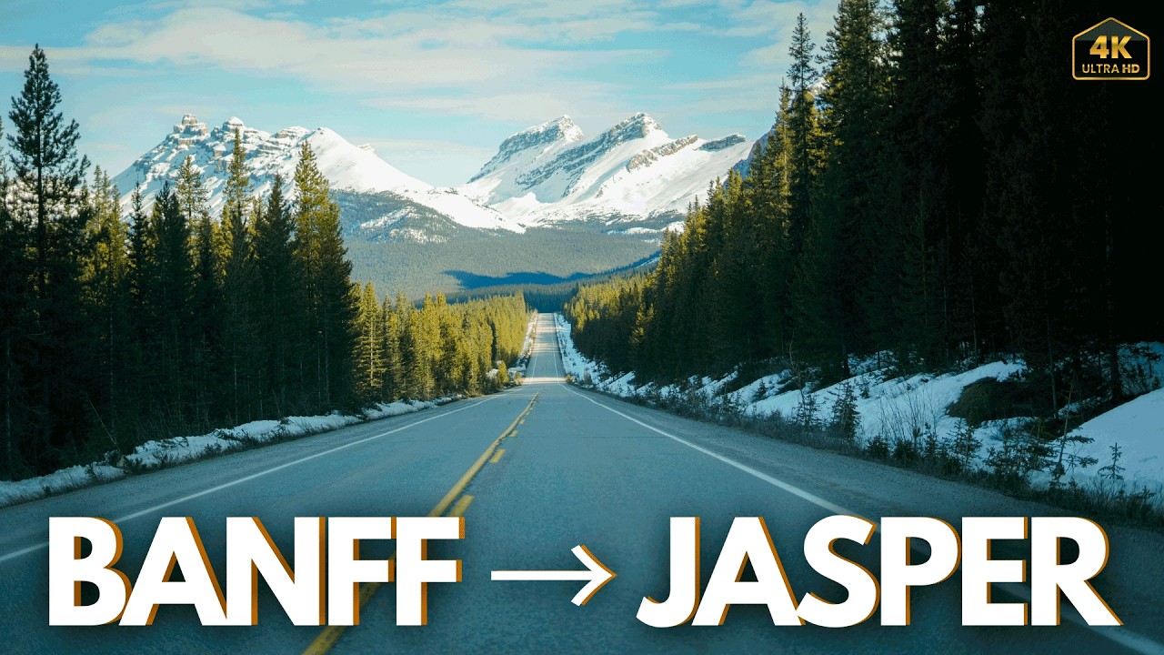Banff a Jasper 🇨🇦 | Ruta Escénica por las Montañas Rocosas | Viaje Relajante 4K