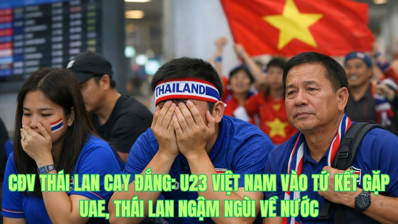 CĐV THÁI LAN CAY ĐẮNG: U23 VIỆT NAM VÀO TỨ KẾT GẶP UAE, THÁI LAN NGẬM NGÙI VỀ NƯỚC