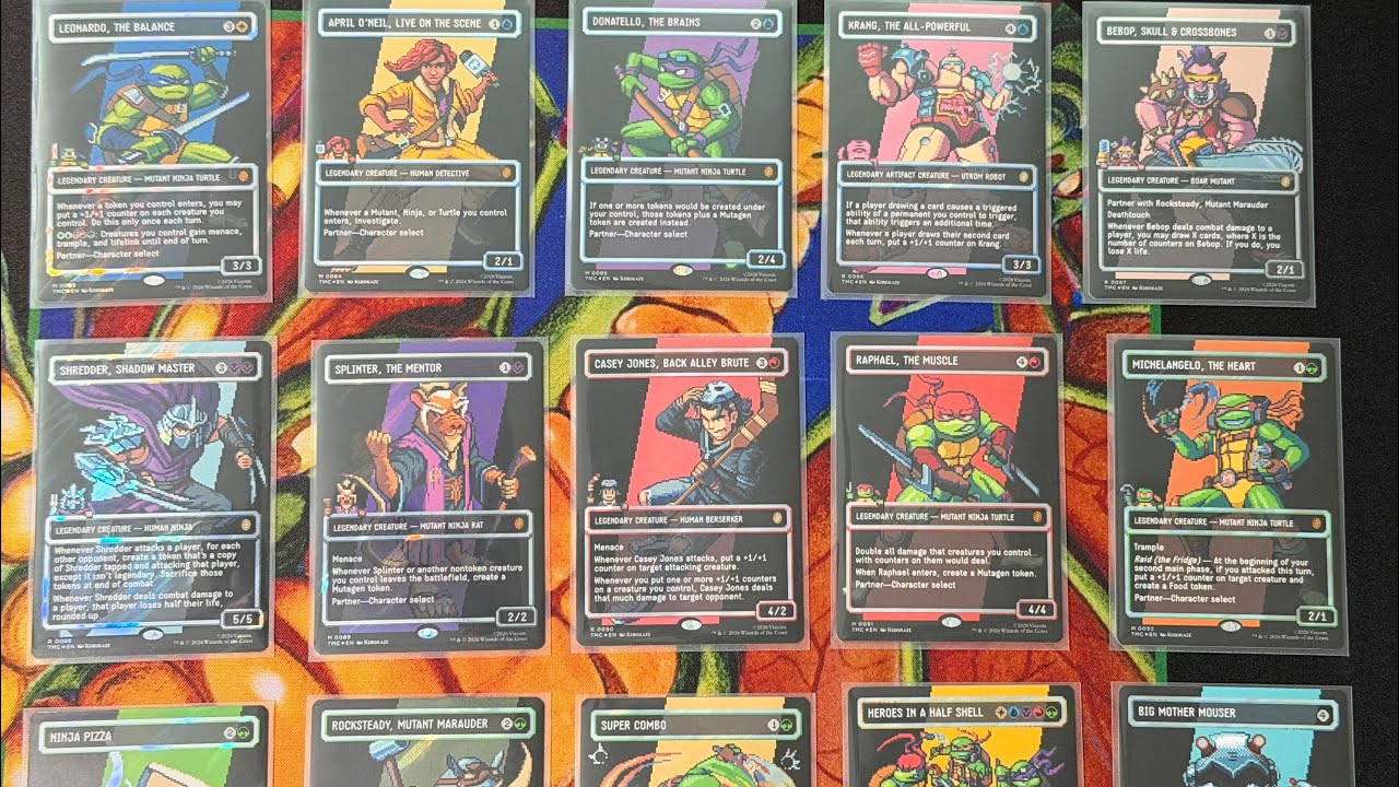 Обновление коллекции MTG TMNT — полный набор пиксельной графики!!