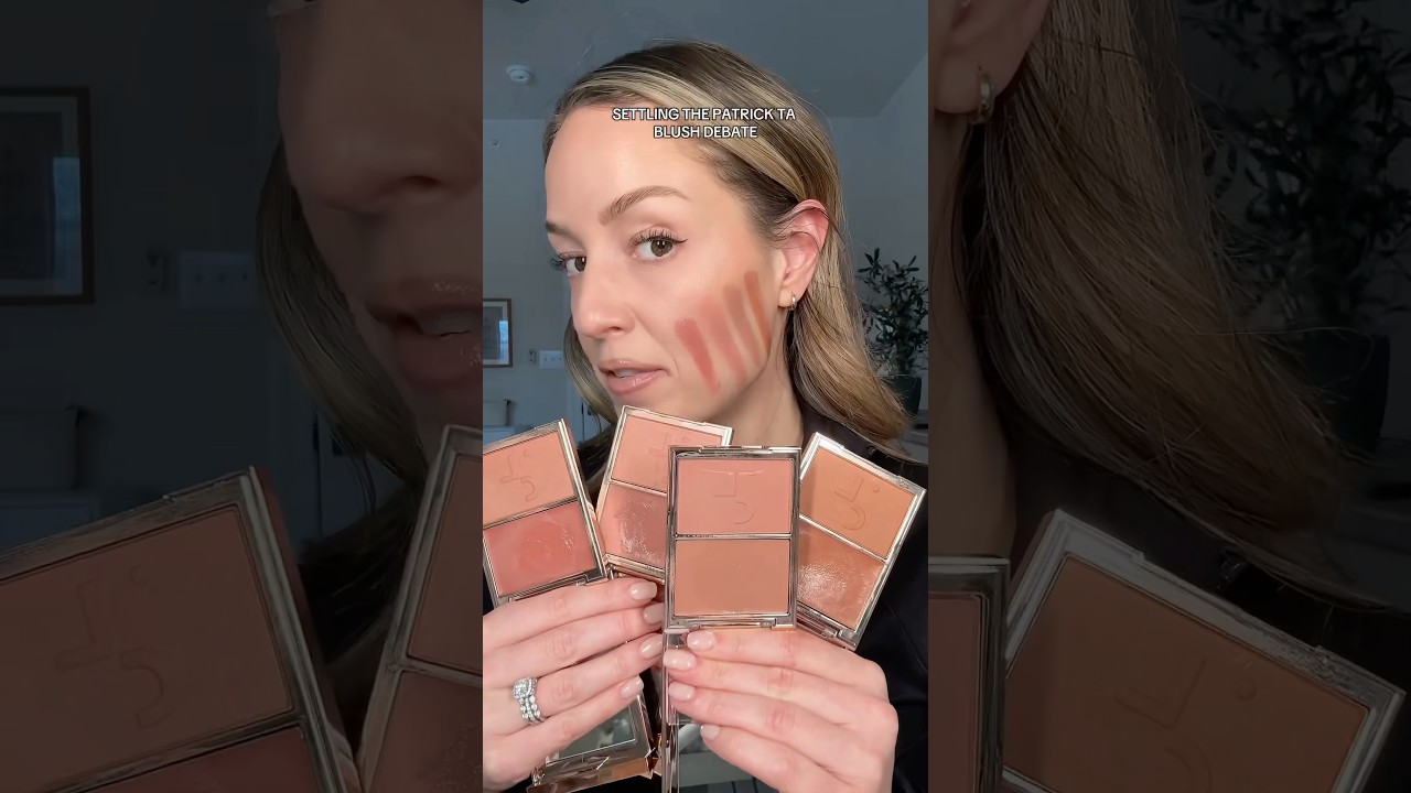 Patrick Ta blush swatches💞 #blushes #swatches #makeupshorts