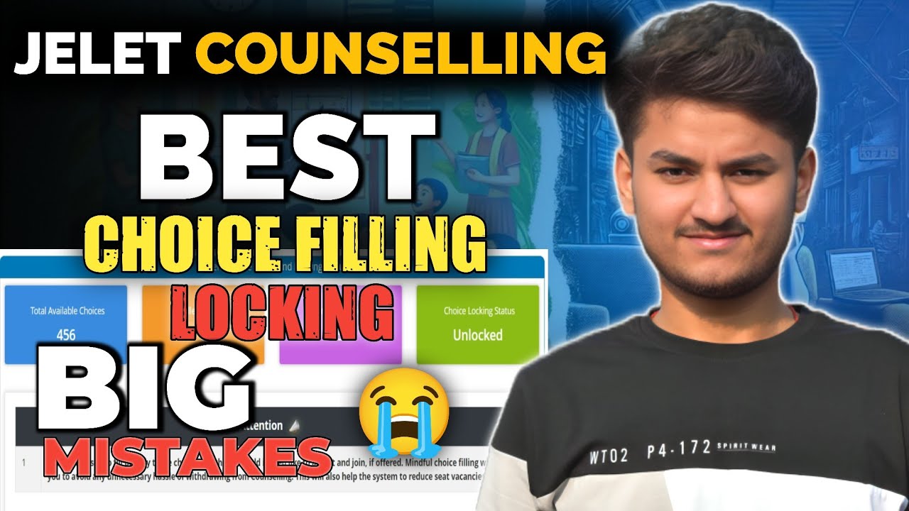 JELET Best Choice Filling and Choice Locking Process | JELET 2024 Counselling | Avoid these mistakes