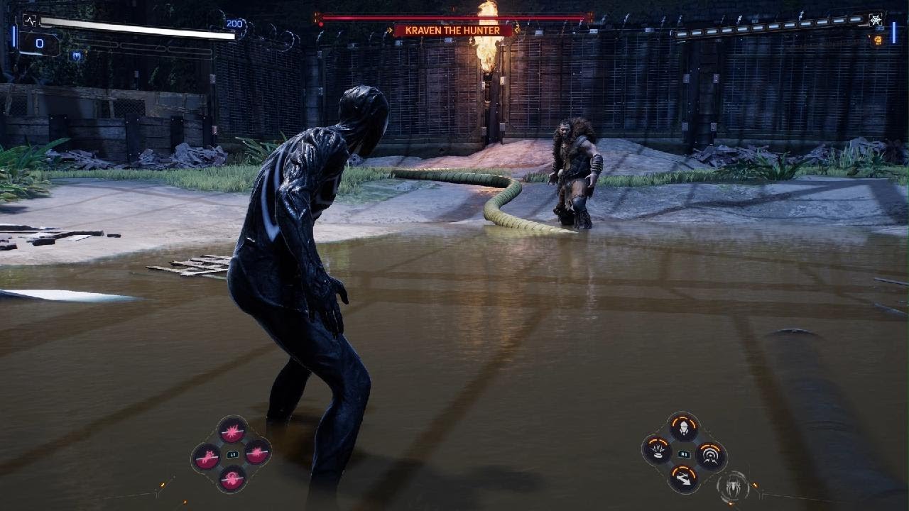 Symbiote spiderman does not hold back