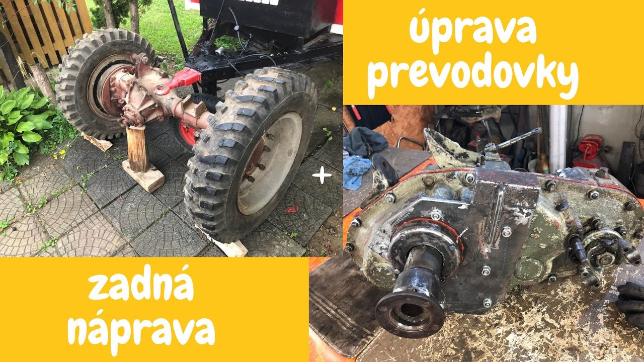 Úprava prídavnej prevodovky V3S + zadná náprava - STAVBA TRAKTORA 4x4 - 2.časť