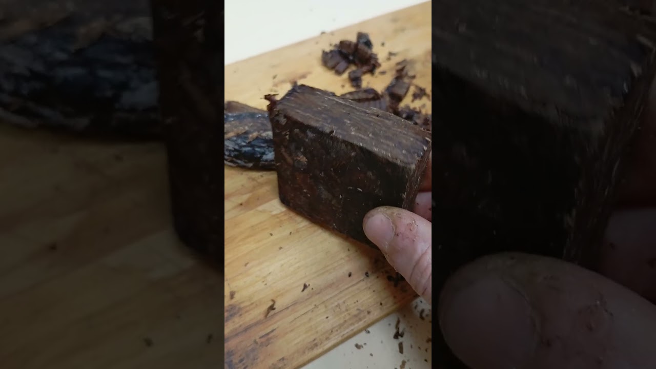 Home made ,,Perique,, Pressed tobacco leaf.