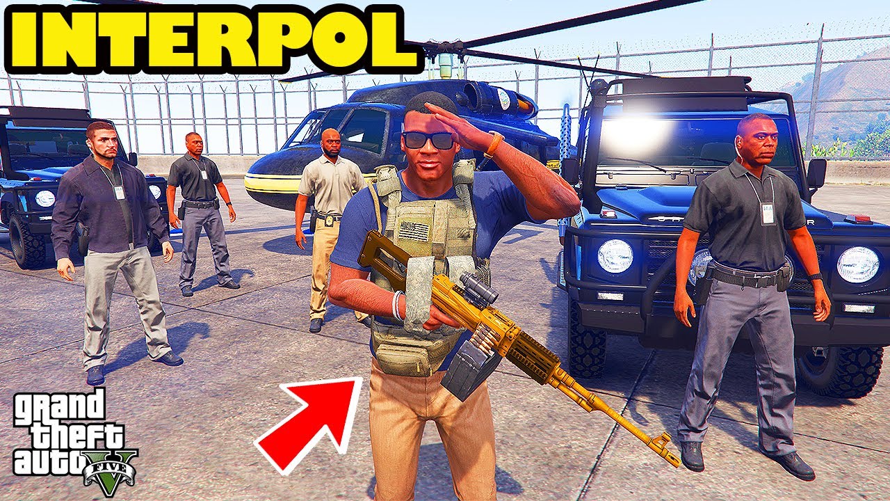 Franklin Become Most Dangerous and Powerful INTERPOL Officer in GTA 5 | SHINCHAN and CHOP