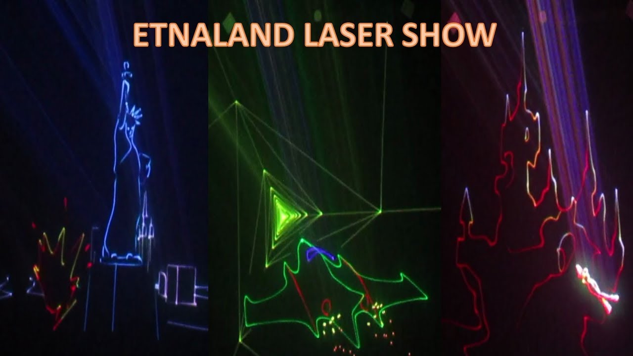 Etnaland -  Laser Show - falling asteroids