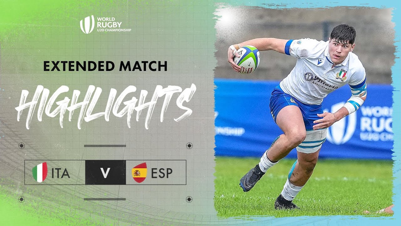 Italy DOMINATE tough match | Italy vs. Spain | World Rugby U20 Championship 2024 Extended Highlights