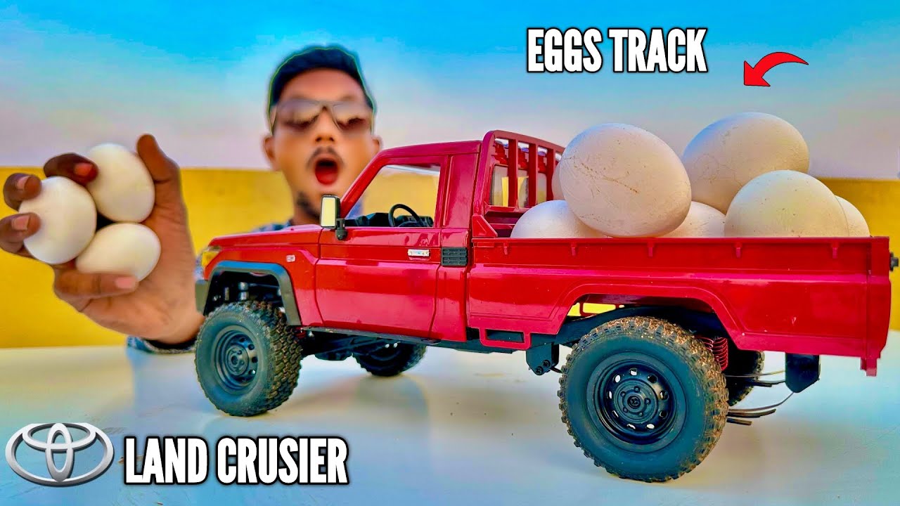 RC Toyota LandCruiser Pickup Truck & New Egg Track testing - Chatpat toy TV