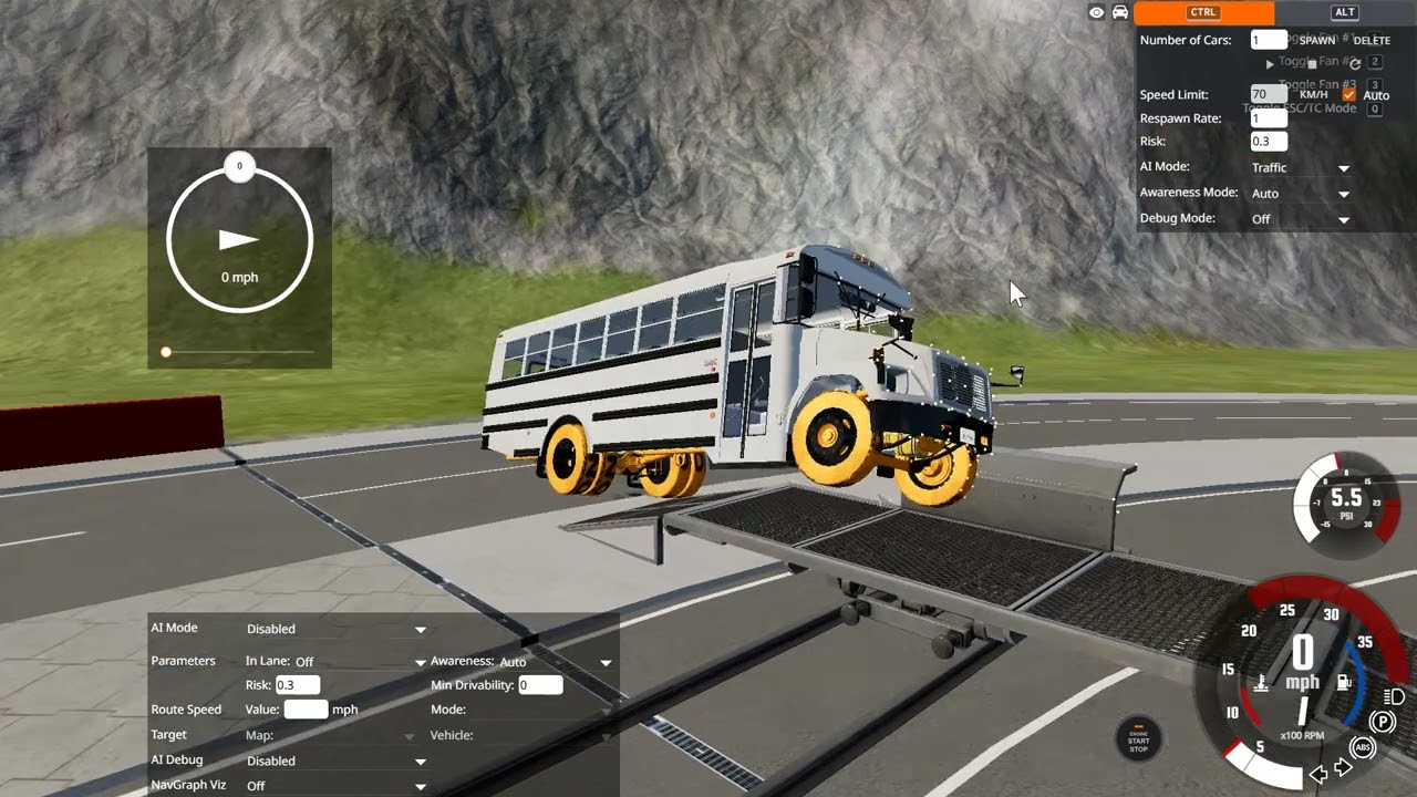 school bus roolover crash test