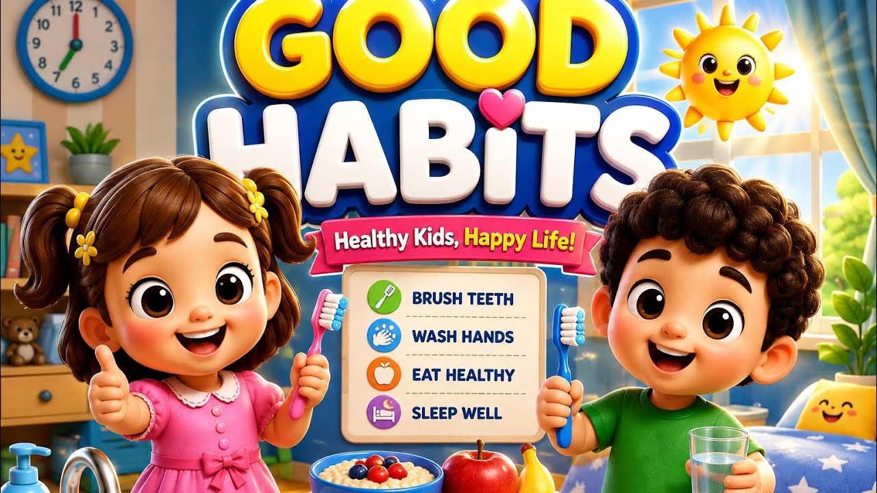 Good Habits Song for Kids 🌟 | Healthy Habits & Daily Routine | Nursery Rhymes | KidsFamily