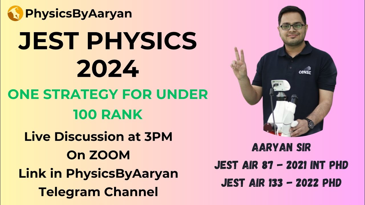 JEST 2024 preparation strategy| One Month Plan| Unique Course