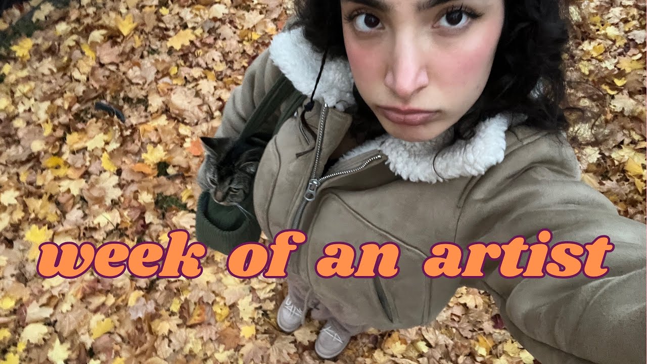 Living alone vlog: romanticizing fall, painting, kitty times, theatre visit, yoga ect ect :) 