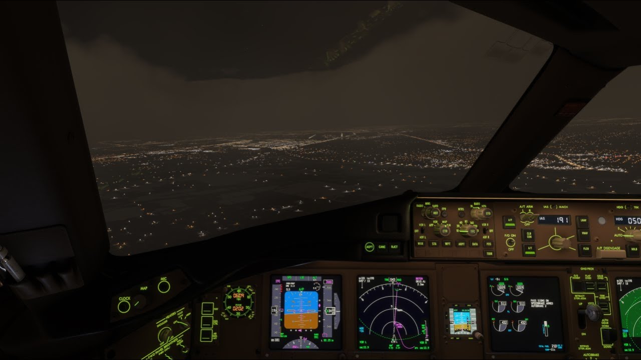 Smooth Night Landing at Indianapolis Intl (KIND) | PMDG 777-200ER | MSFS 2024