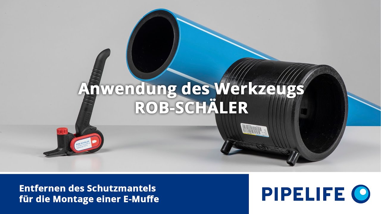 Entfernen des Schutzmantels f&uuml;r die Montage einer E-Muffe