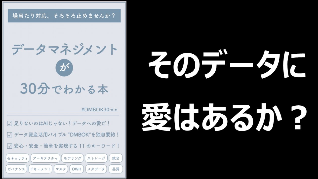 【書評：DMBOK】データマネジメントが30分でわかる本【ゆずたそさん】