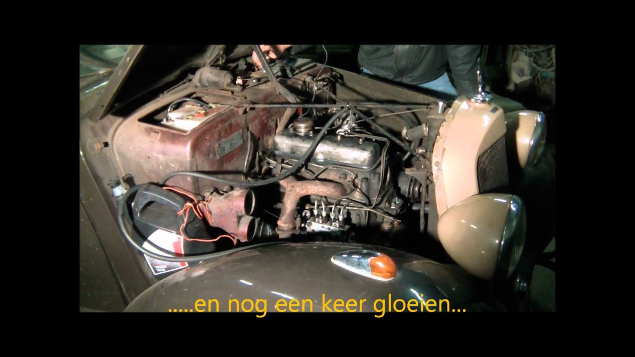 Mercedes 170d starten na 20 jaar stilstand.