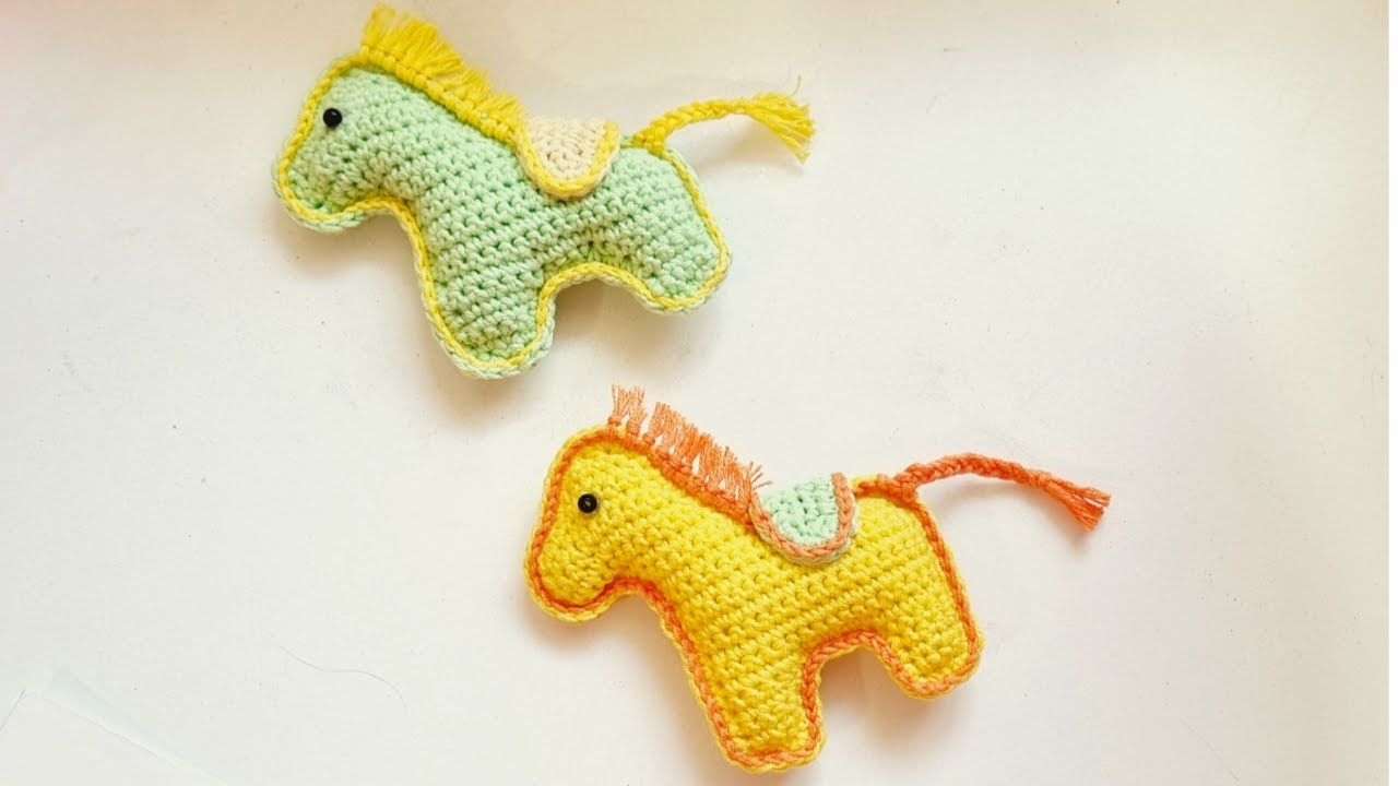 How to crochet little horse _ crochet amigurumi Keychain