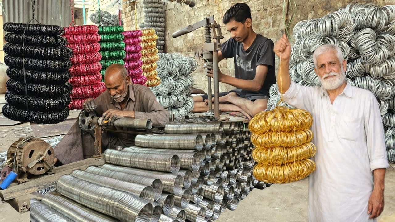Amazing Process of Making Stainless Steel Bangles for Girls