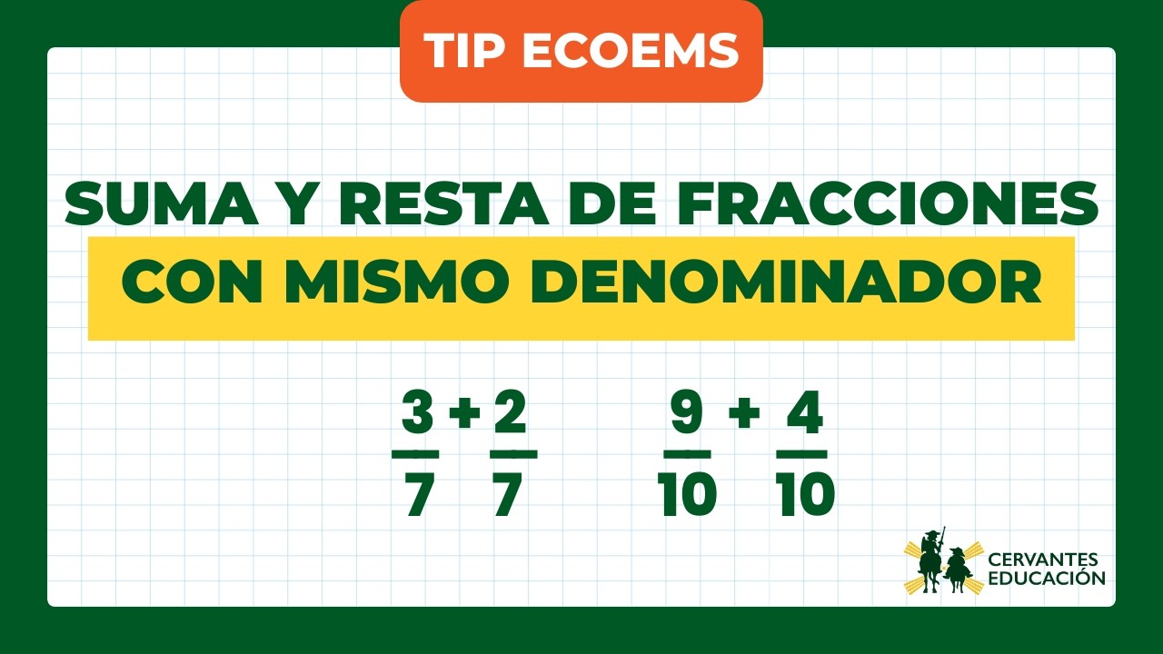 Suma y Resta de Fracciones con el Mismo Denominador | Explicación Paso a Paso