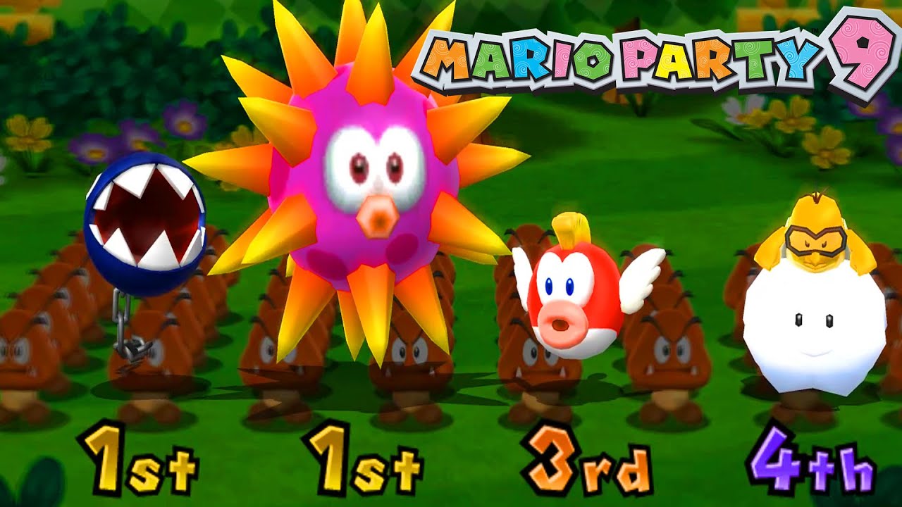 Mario Party 9 Step It Up - Chain Chomp vs Cheep Cheep vs Daisy vs Yoshi #MarioGame Master Difficulty