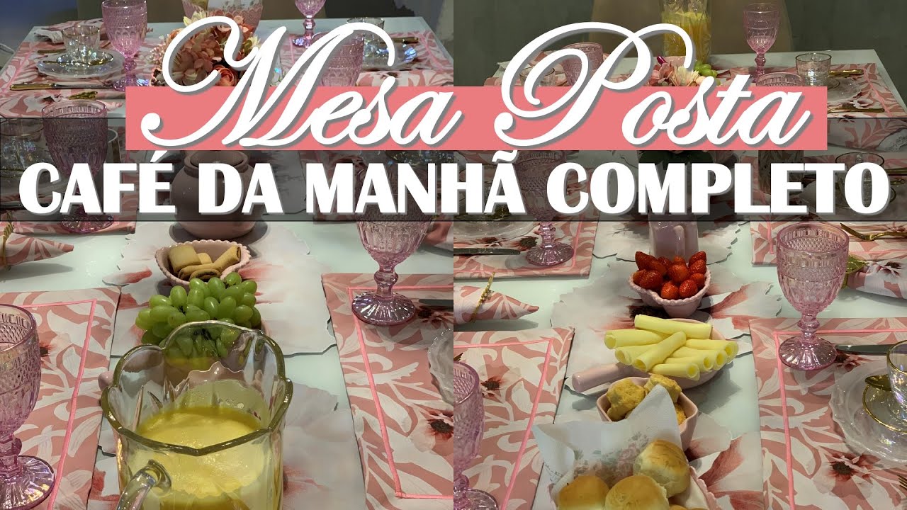 CAFÉ DA MANHÃ E MESA POSTA FLORAL