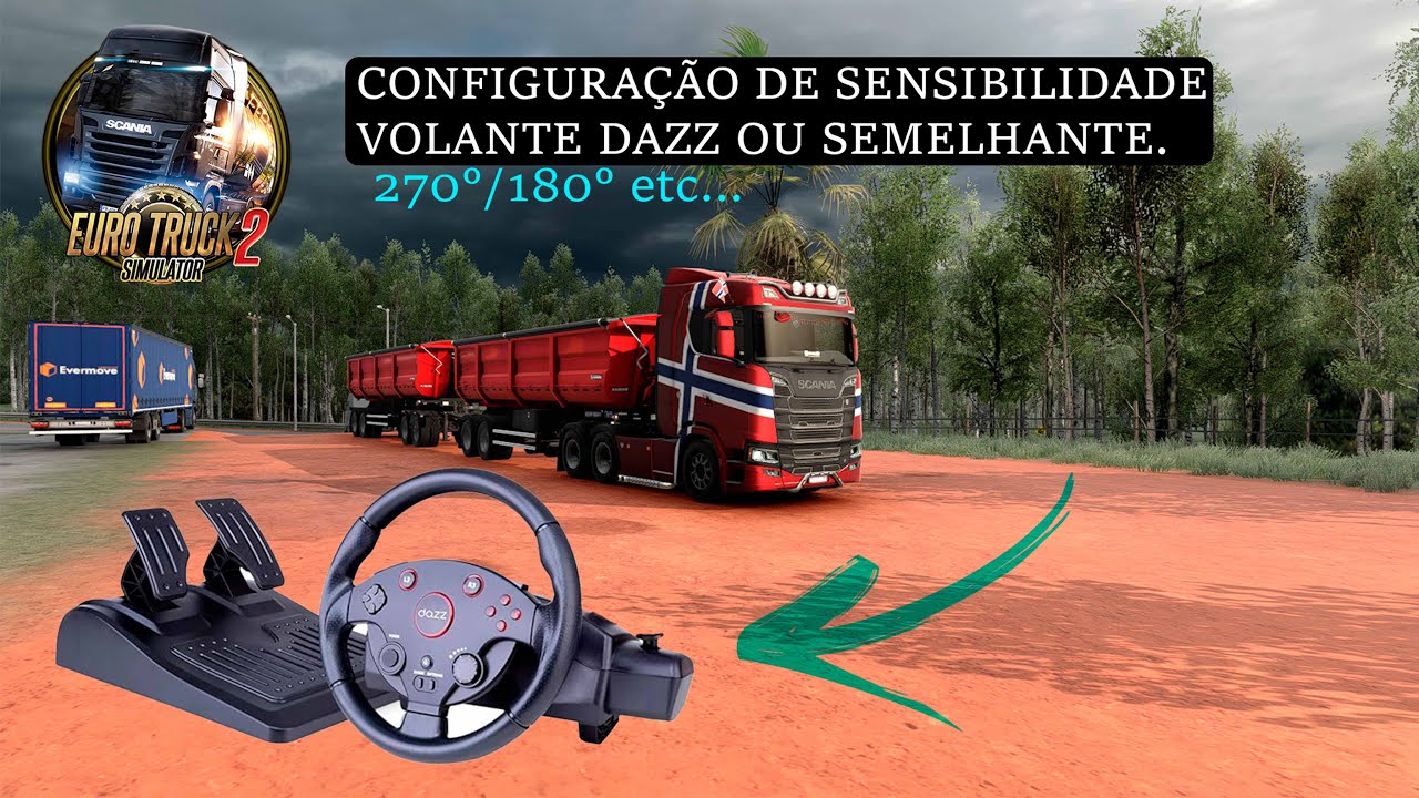MELHOR CONFIGURAÇÃO DO VOLANTE DAZZ PARA EURO TRUCK SIMULATOR 2!