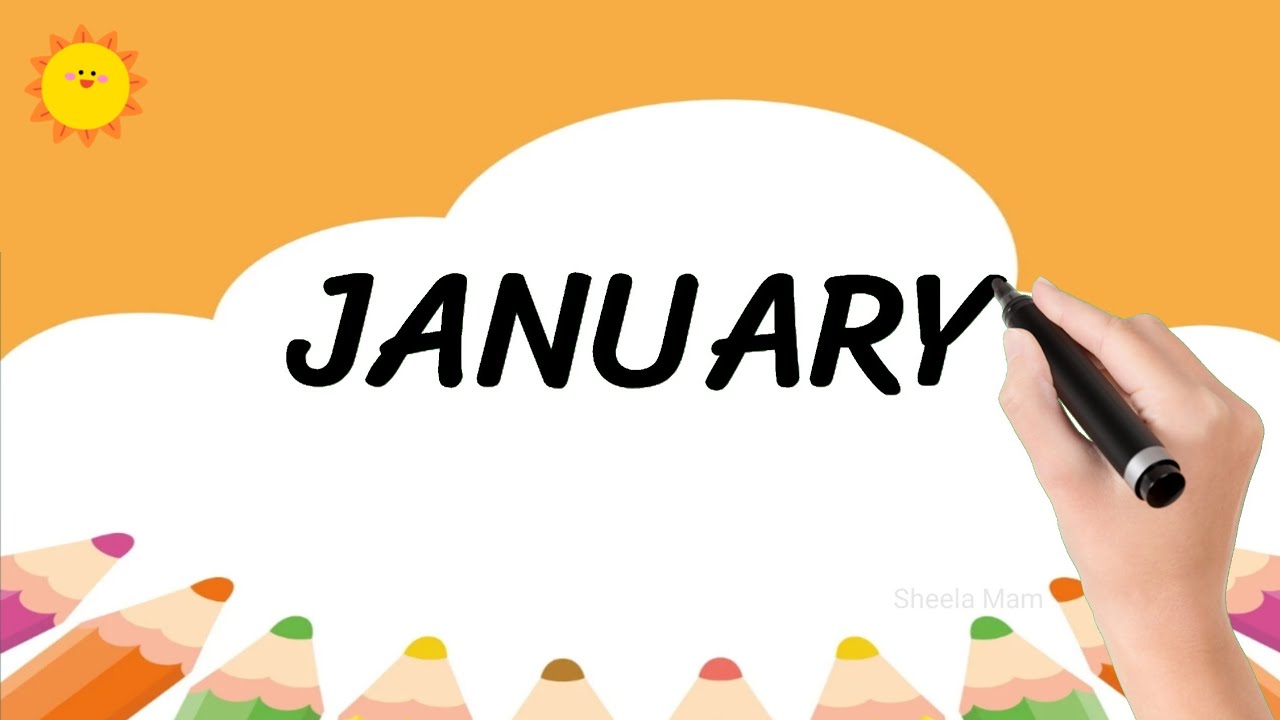 Months Name in English | January February | Months Name | January February Spelling | Nursery Kids.