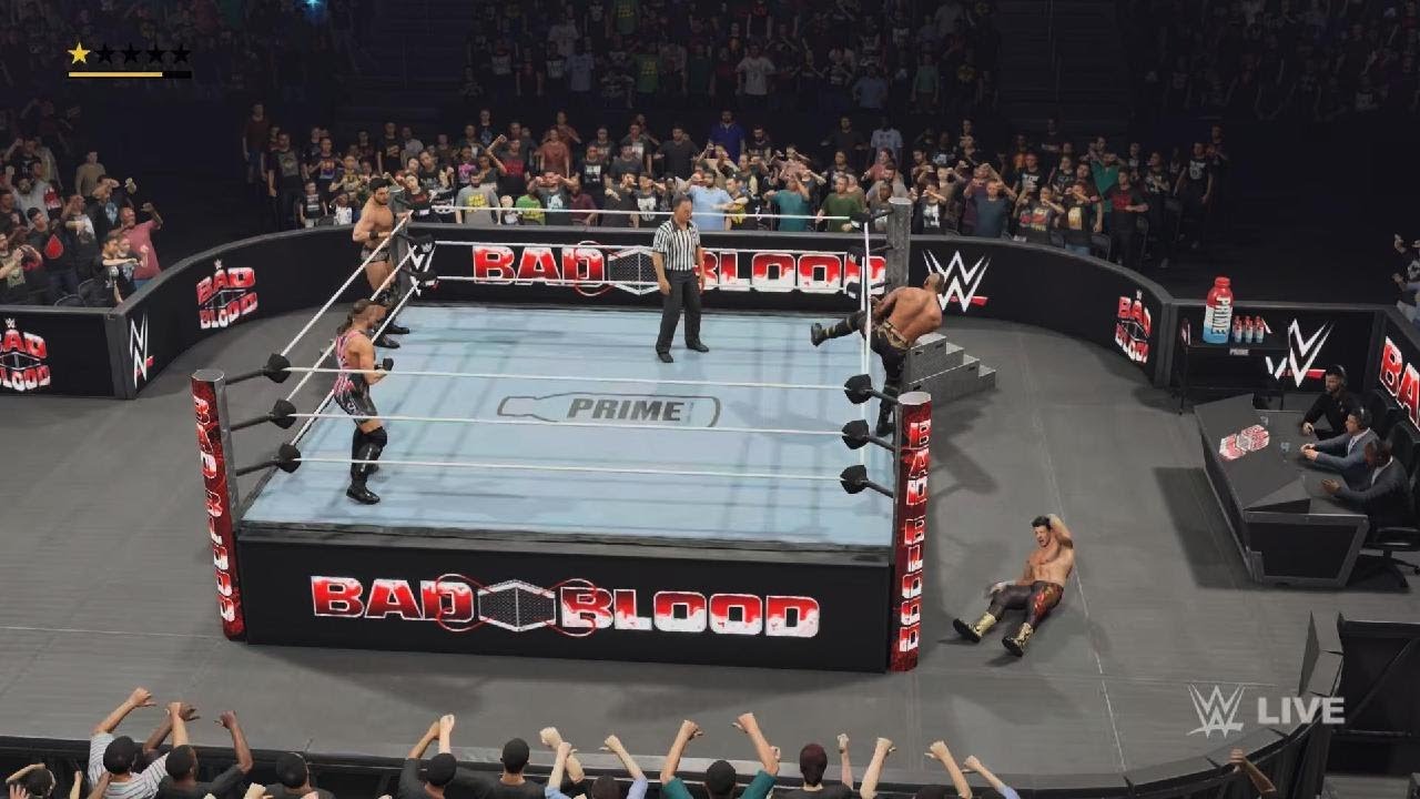 WWE 2K25 tag team match