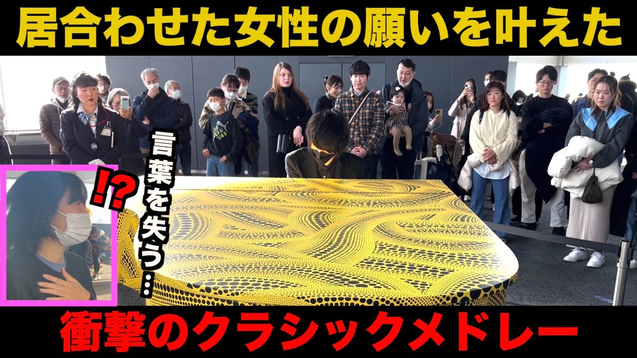 【激ヤバ】都庁ピアノで女性のリクエストに応えて「クラシックメドレー」を弾いたら…【ストリートピアノ】