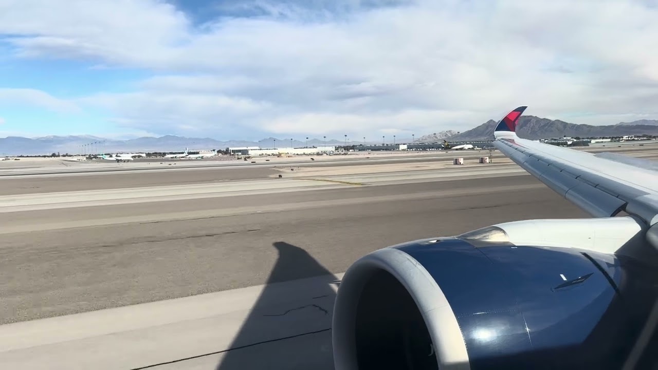 Delta Air Lines A350-900 Morning Las Vegas Landing (LAS/KLAS)