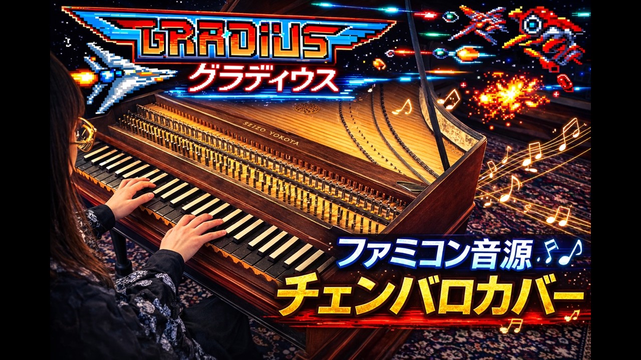 [FC]グラディウスをチェンバロで完全再現！ #カバー #ファミコン  #bgm