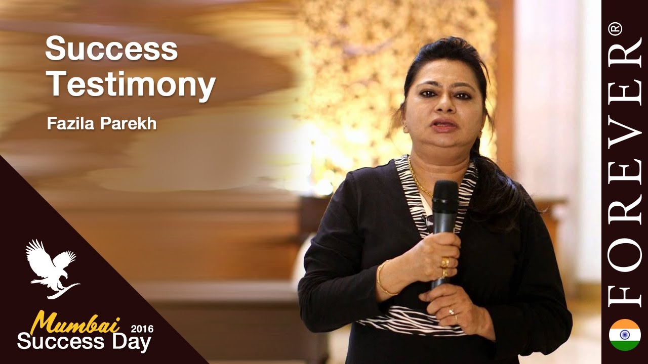 Success Testimony - Fazila Parekh | Mumbai Success Day 2016 | Forever Living India