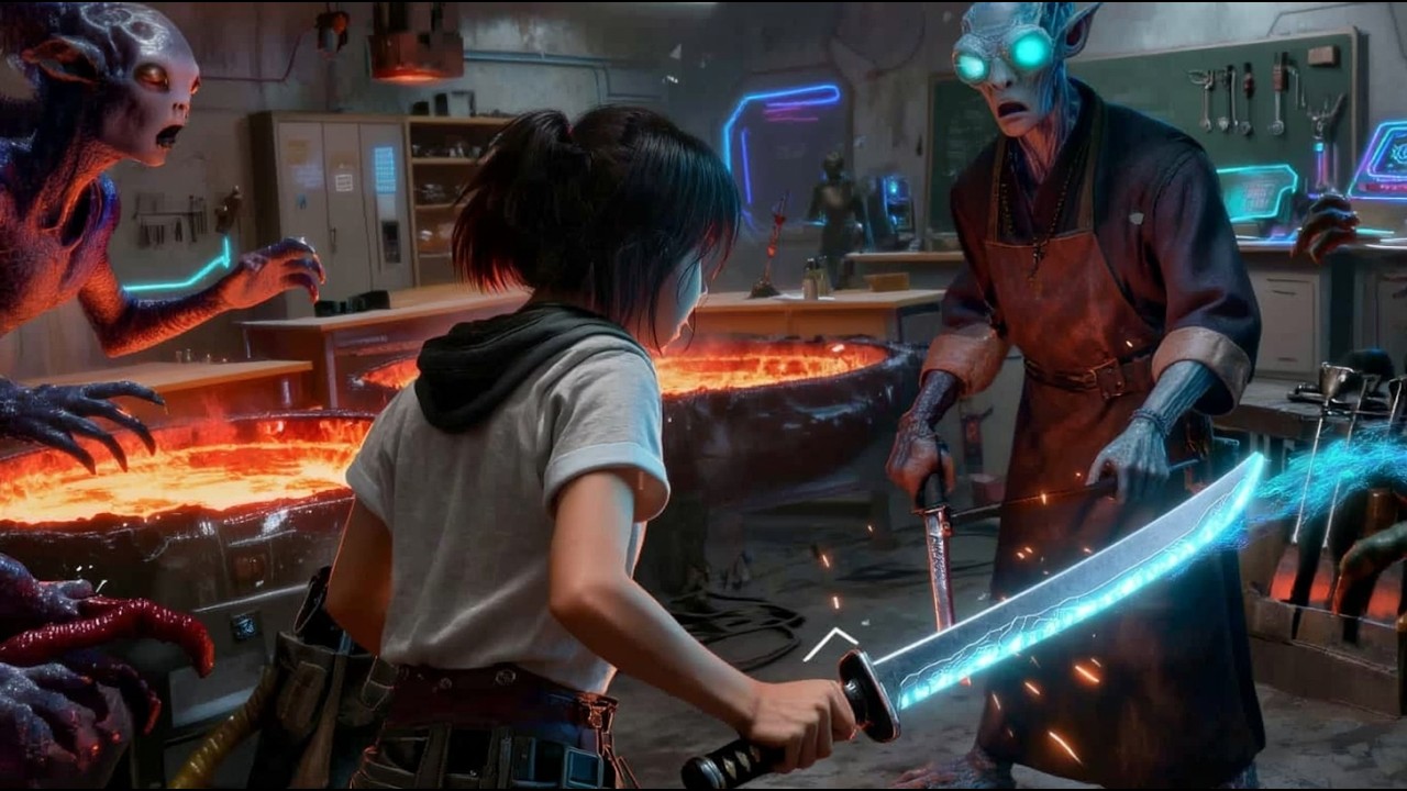 The Students Were Told To Craft A Sword | The Human Girl Used It on... Alien Teacher | Sci-Fi Story