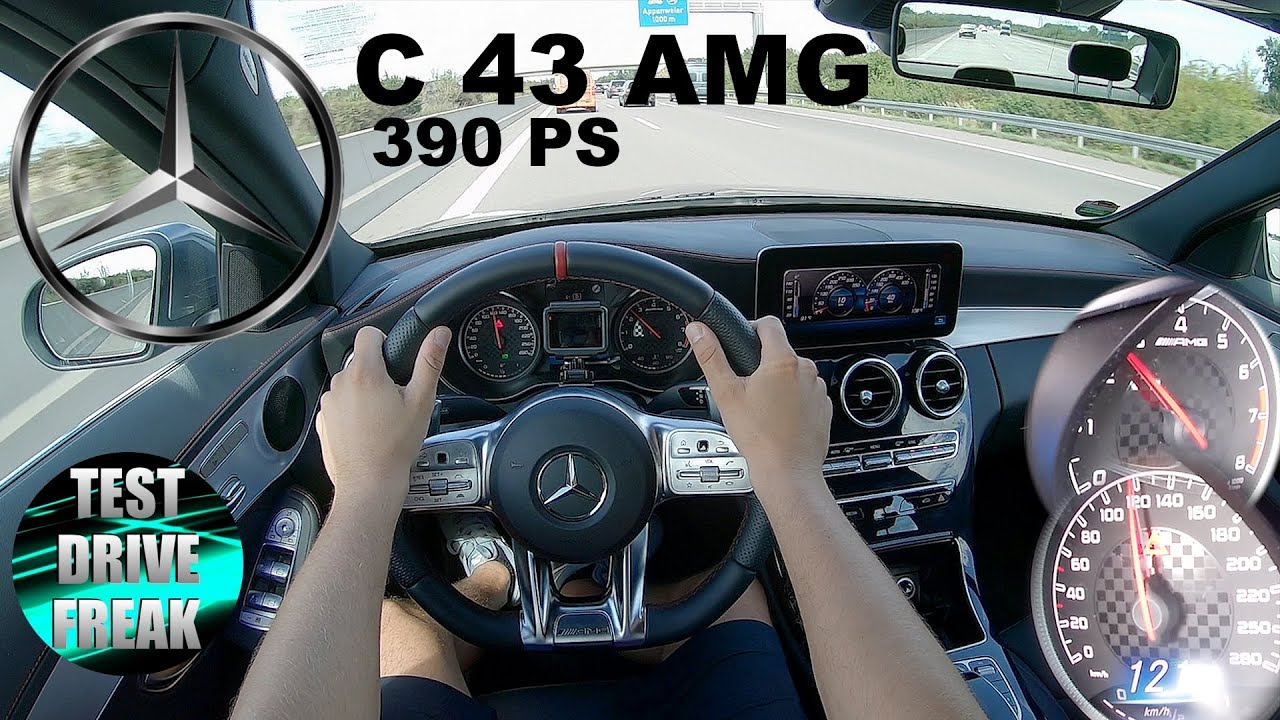 2020 Mercedes-AMG C43 4MATIC 390 PS TOP SPEED AUTOBAHN DRIVE POV