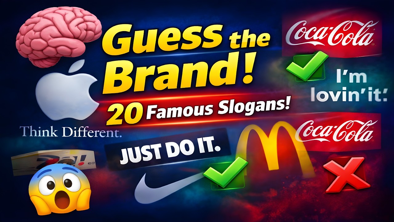🧠 Only True Fans Can Guess All 20 Famous Brand Slogans!