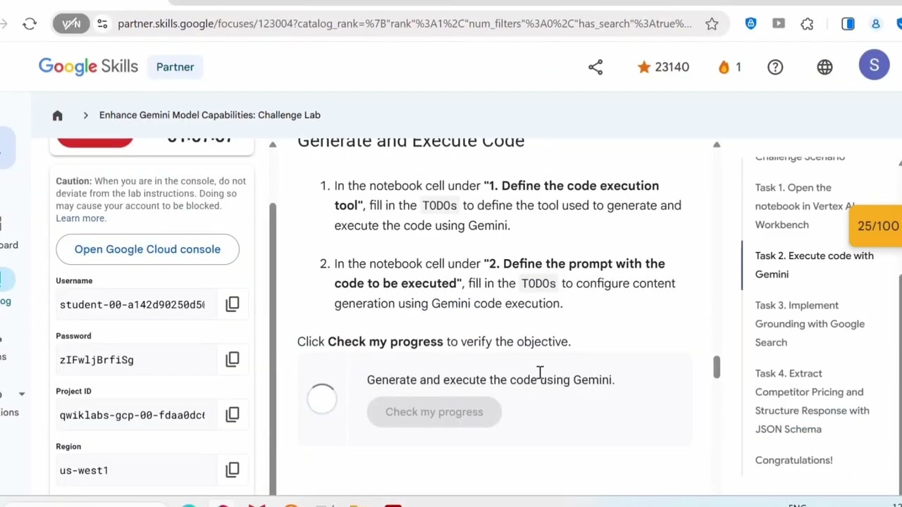 Enhance Gemini Model Capabilities | GSP525 | GCP Challenge Lab with Explanation