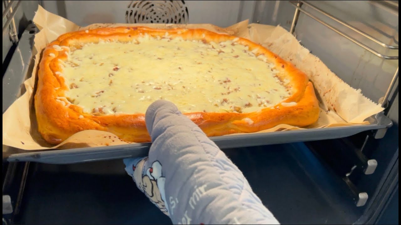 ПИРОГ с Мясом и ПИРОГ с яблоками одновременно/ тесто одно а пирога два/ Apfelkuchen /Fleisch,pastete
