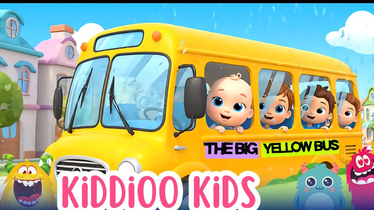 The Big Yellow Bus Song for Kids 🚌 | Yellow Bus Nursery Rhyme | Big Yellow School Bus