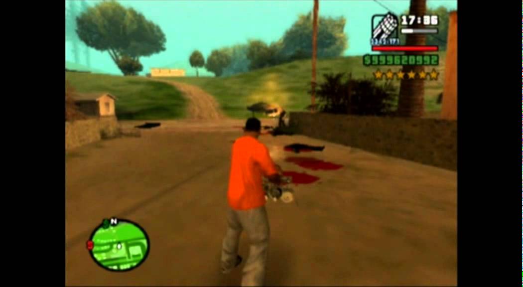 GTA San Andreas PS2 Gameplay - 6 Star Tank Theft Fail