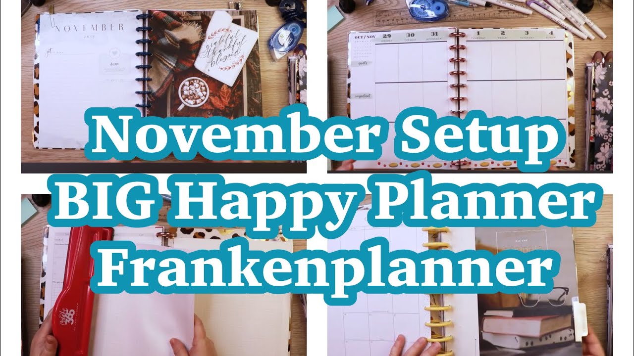 Frankenplanner Setup For November BIG Happy Planner+ H&O Print Dashboard Monthly Vertical Horizontal