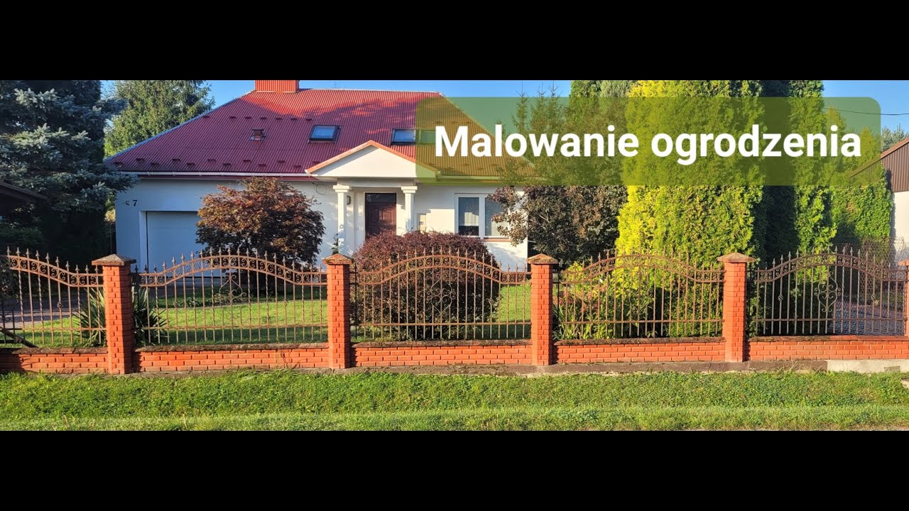 Malowanie ogrodzenia betonowego i ogrodzenia metalowego