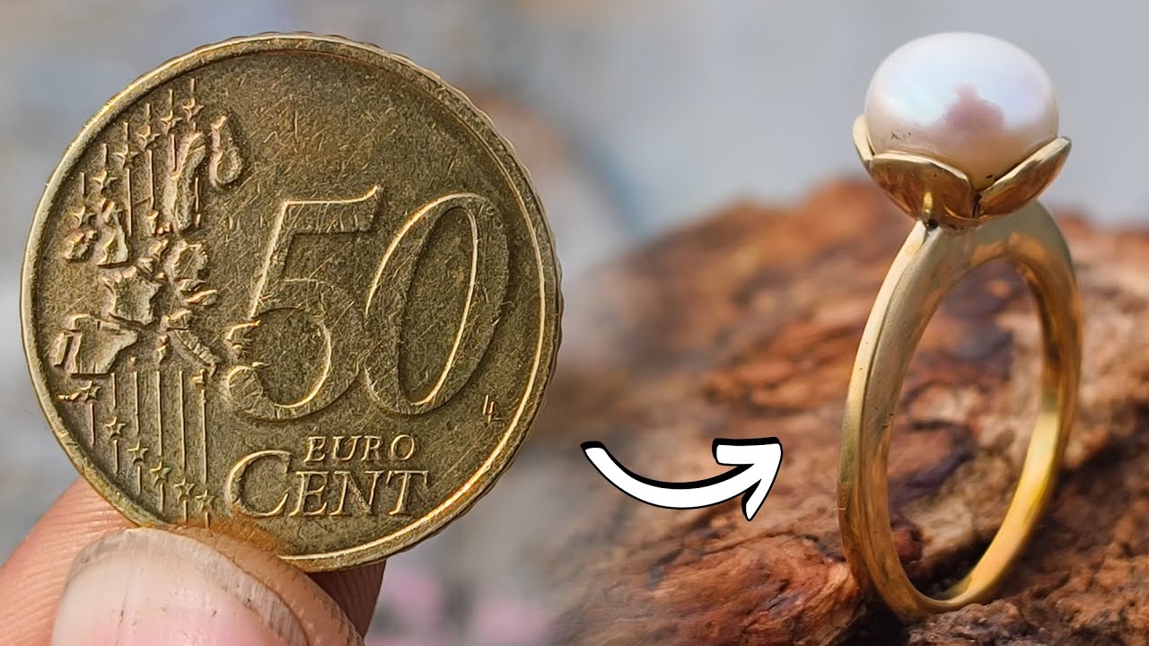 How to Make Coin Pearl Ring | Pearl Coin Ring- Handmade