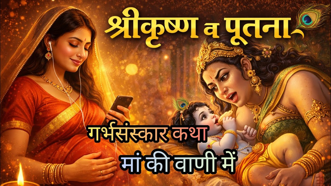 पूतना ओर श्रीकृष्ण गर्भसंस्कार कथा।कृष्ण लीला२। गर्भसंस्कार कथा। pregnancy story। कृष्ण कथा।