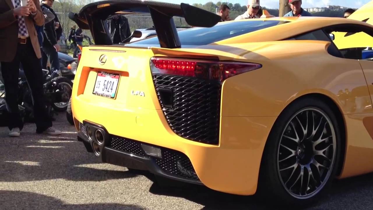 Lexus 2012 Lexus LFA Nurburgring edition. Rev up exhaust sound