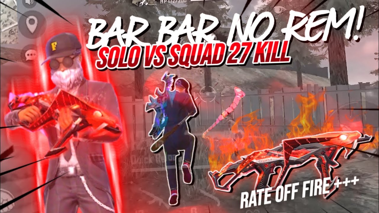 BAR-BAR NO REM GK NGOTAK!! SOLO VS SQUAD 27KILL REVIEW MP40 COBRA TERBARU EFEK & DAMAGE GILAA!!