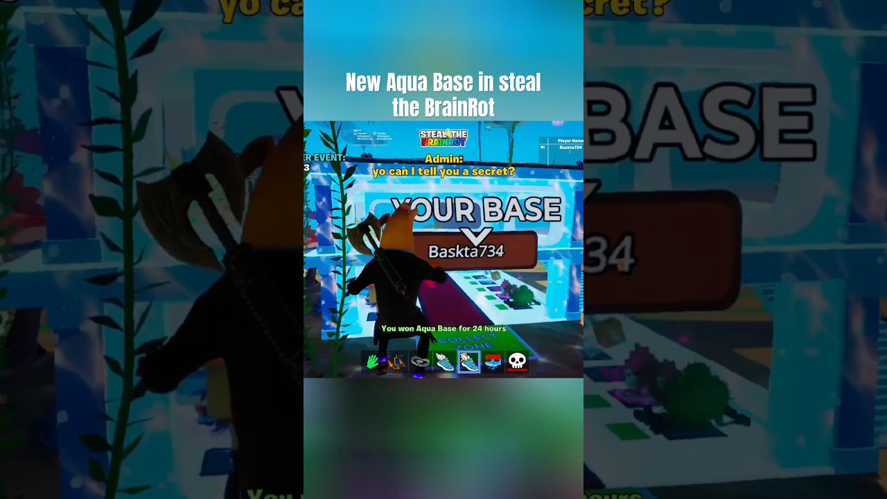 I got the new Aqua Base in Fortnite Steal the BrainRot