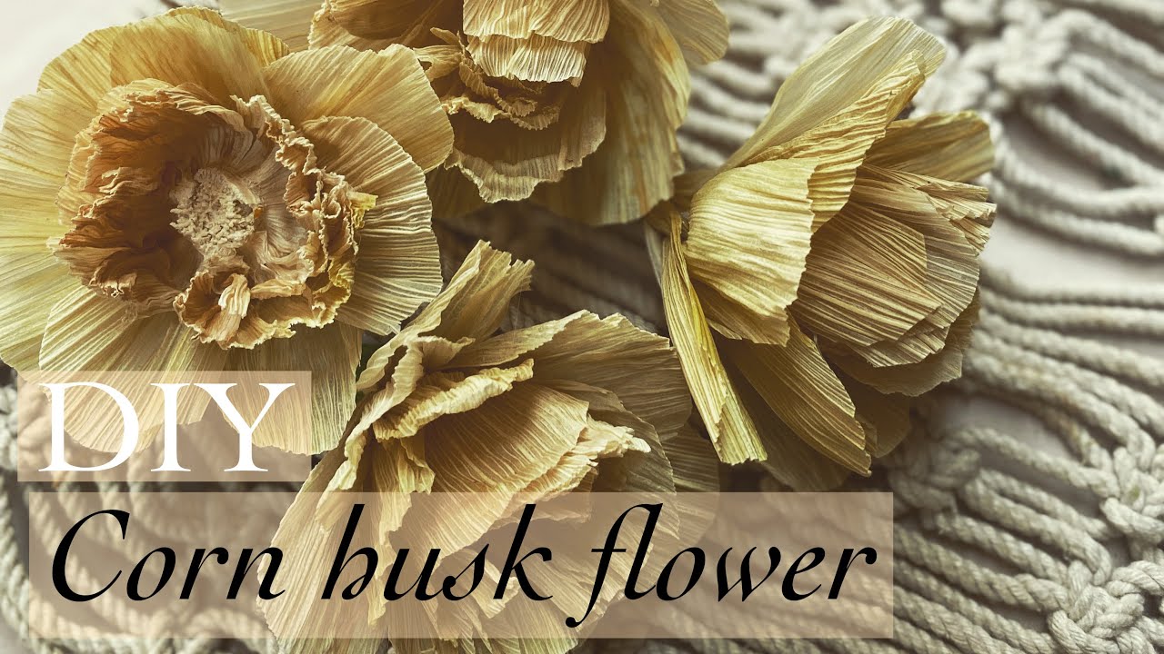 How to make flower using corn husk/ zero waste DIY