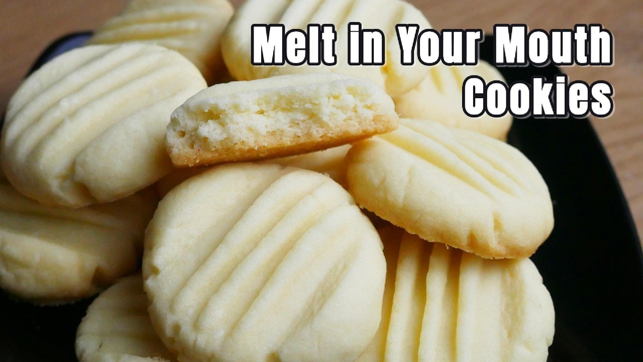 Melt in Your Mouth Potato Starch Cookies | Only 4 Ingredients | Easy & Crispy Butter Cookies